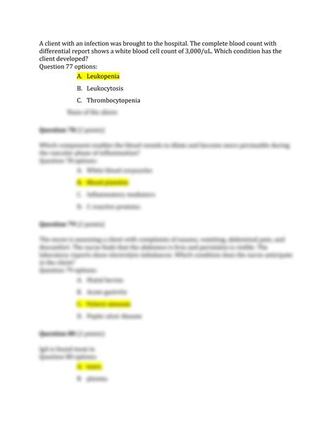 Solution Ati Pathophysiology Questions And Answers Studypool