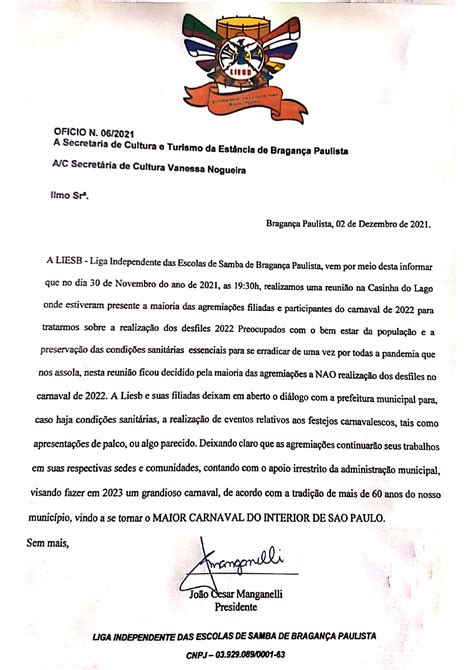 Ap S Press O Prefeitura De Bragan A Cancela Carnaval