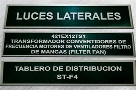 PLACAS ALUMINIO ANODIZADO Identificad