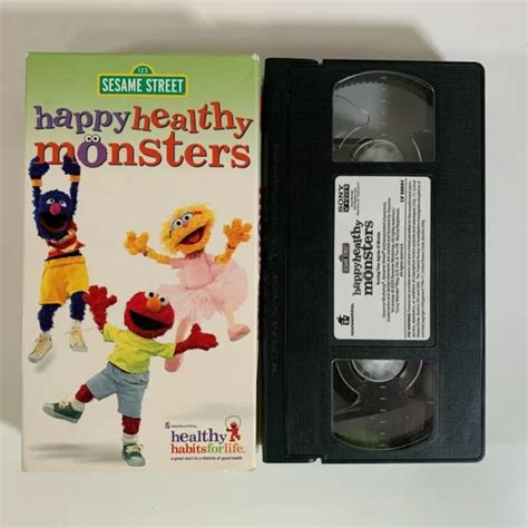 Sesame Street Happy Healthy Monsters Vhs Grover Elmo Zoe Good Hot Sex