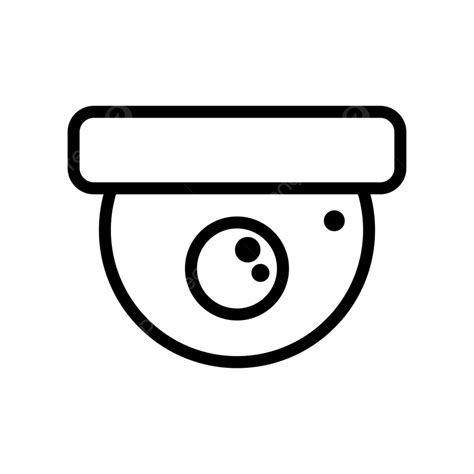 Security Dome Camera Line Icon Eye Sign Logo Png And Vector With