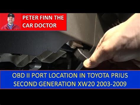 OBD II Port Location In Toyota Prius Second Generation XW20 Years