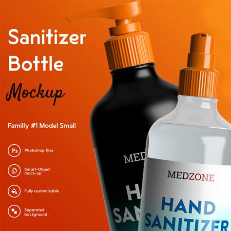 Sanitizer Bottle Mockup PSD MasterBundles