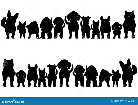 Set Of Dogs Silhouette. Vector | CartoonDealer.com #196016659