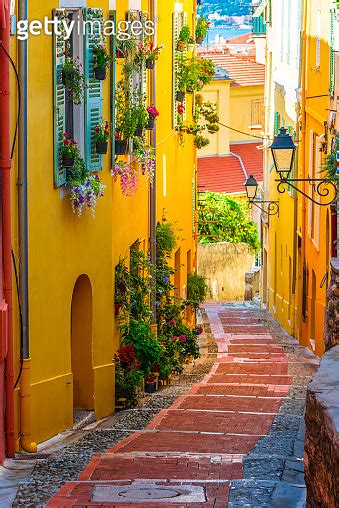 Old Town Architecture Of Menton On French Riviera