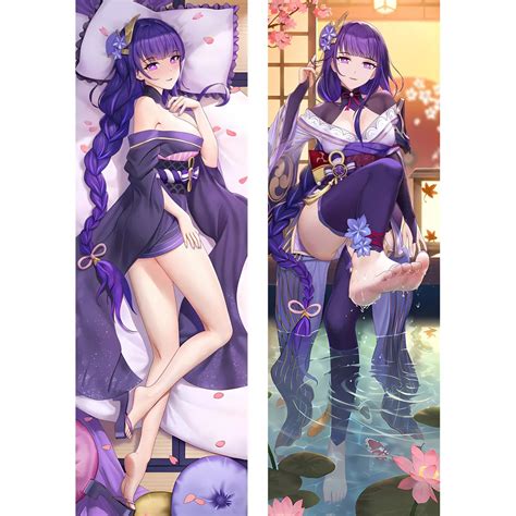 Genshin Impact Raiden Shogun Beelzebul Dakimakura Cosplay Pillow Case Hugging Anime Body Pillow