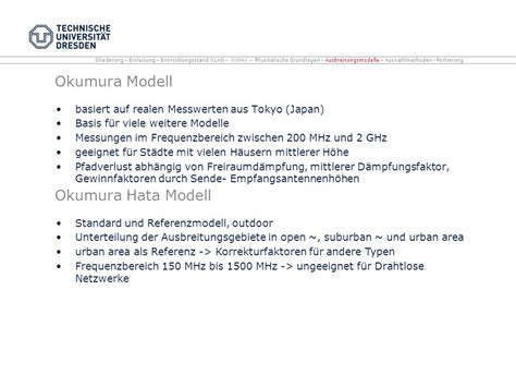 Physikalischer Planung Drahtloser Netzwerke WLAN WiMAX Im Ppt