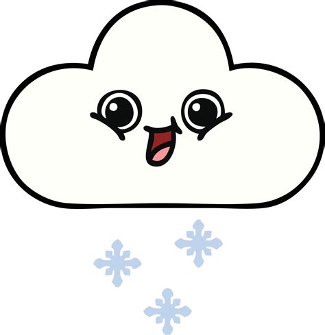 cute cartoon snow cloud 10373202 Vector Art at Vecteezy