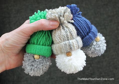 Yarn Pom Pom Gnome Ornaments The Make Your Own Zone