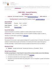 CHEM 1R03 Docx We Recognize And Acknowledge That McMaster University