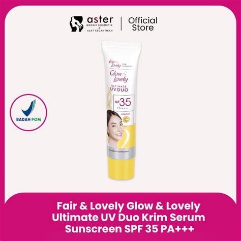 Jual Aster Kosmetik Fair Lovely Glow Lovely Ultimate UV Duo Krim