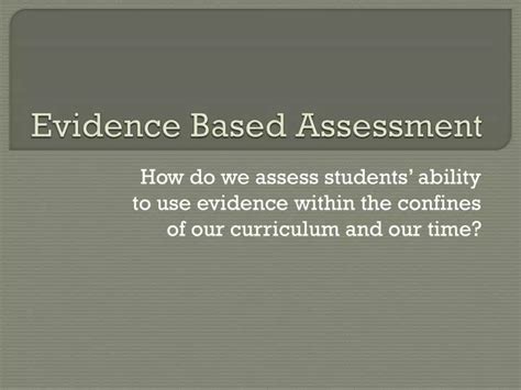 Evidence Based Risk Assessment And Recommendations For C31