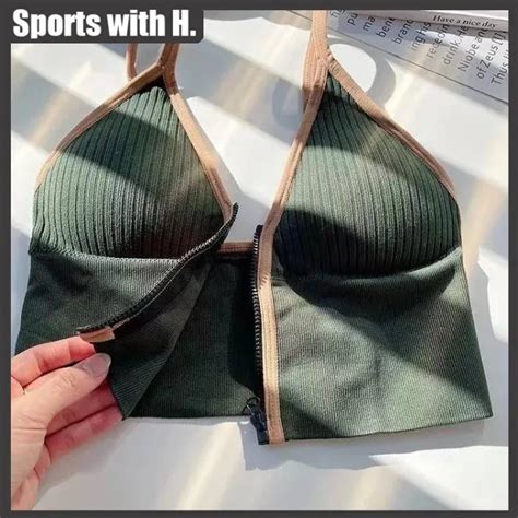 Sports With H Triangle Cup Bra Sexy Lingerie Deep V Chest Wrap Brallete With Wipper Urstore