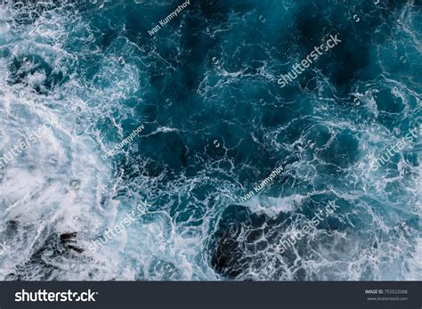 Aerial View Ocean Waves Blue Water Stock Photo 755022088 | Shutterstock