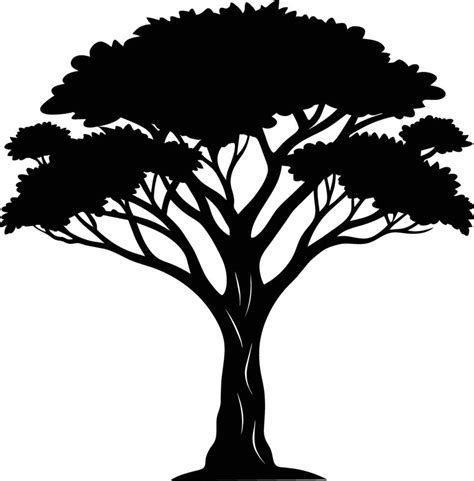 A Illustration Of African Tree Silhouette 45362931 Vector Art At Vecteezy