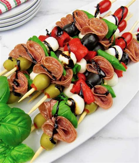 Italian Antipasti Skewers - Keto Cooking Christian