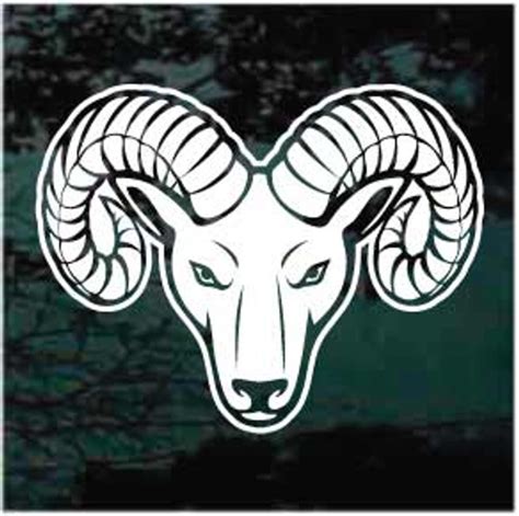 Ram Head Outline Car Decals & Window Stickers | Decal Junky