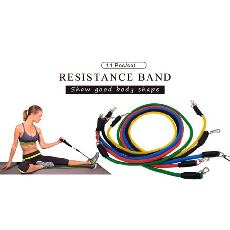 Jual Tali Stretching Pilates Tube Yoga Fitness 11 Set Shopee Indonesia