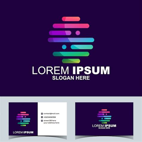 Premium Vector Circle Tech Colorful Logo Vector