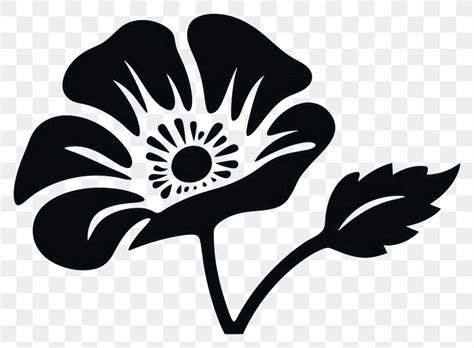 PNG Poppy flower silhouette drawing | Premium PNG - rawpixel