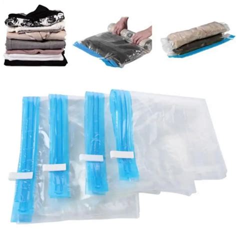 Clothes Compression Storage Hand Rolling Clothing Plastic Vacuum