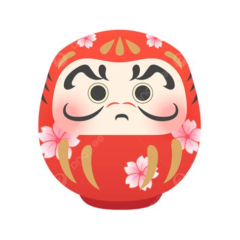 Daruma Vector Hd Images Pink Daruma Doll Daruma Asia Beard Png