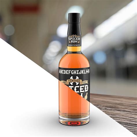 Free Rum Bottle Mockup PSD Template - Mockup Den