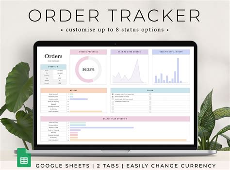 Order Tracker Spreadsheet Order Tracker Google Sheets Small - Etsy in ...
