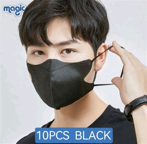 face mask 3D black 10pc per pack | Lazada PH