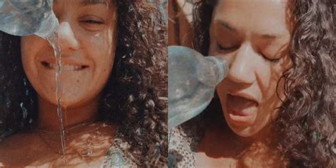 Pearl Gonzalez Sets Instagram On Fire By Pouring Water Down Her Boobs On A Hot Day VIDEO