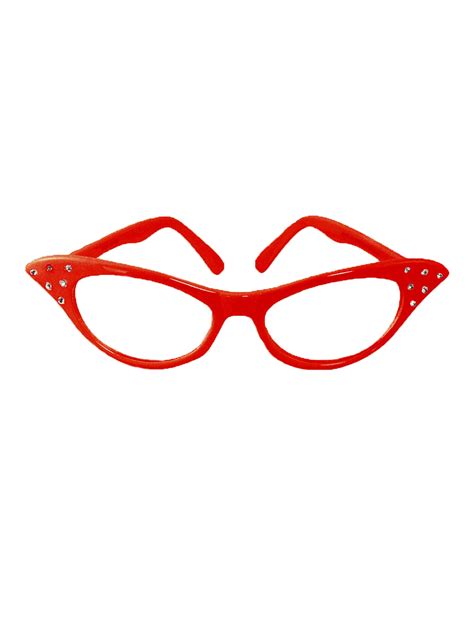 Red Cat Eye Glasses with Rhinestones - Hey Viv 50s Style - Walmart.com