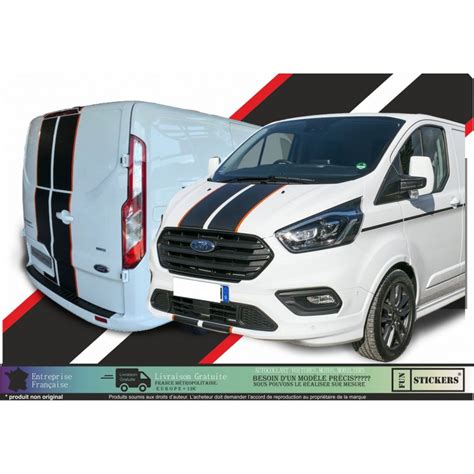 Kit décoration Ford Transit Custom Bandes capot hayon latérales Fun