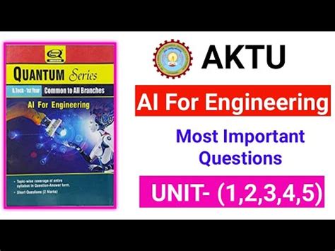 AI For Engineering AKTU Important Questions UNIT 1 2 3 4 5 KMC 101 201