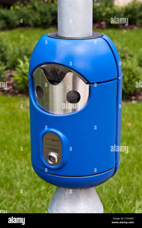 Bin For Office Workers To Dispose Of Used Cigarette Stubs And Chewing