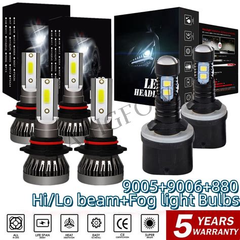 For Isuzu Ascender Led Headlight Hi Lo Light Fog Light Kit