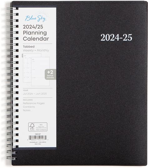 Blue Sky 2024 2025 Academic Year Weekly And Monthly Planner 7 X 9 Flexible Cover Wirebound