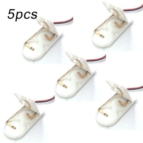 5 pièces blanc Support de prise de pile bouton CR2032 couvercle de