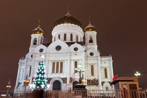 Christ the Savior Cathedral, Moscow, Russia, New Year, Christmas Stock Image - Image of capital ...