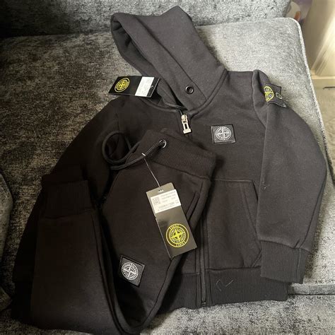 Boys stone island tracksuit, new with tags... - Depop