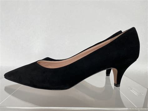 J Crew Dulci V Cut Suede Kitten Heels 7 Black J8210 198 EBay