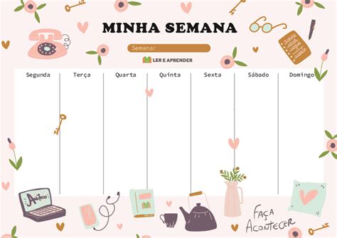 Planner Semanal Para Imprimir Organizador Semanal Gratuito