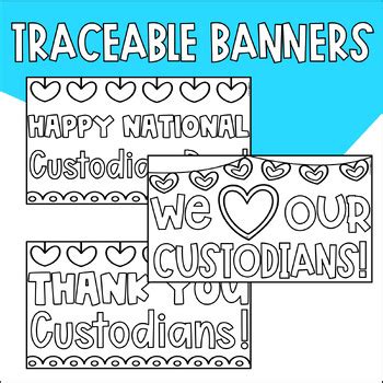 National Custodian Appreciation Day Thank You Cards Coloring Pages