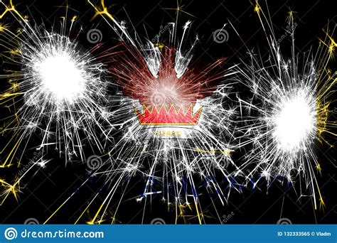 San Francisco California Fireworks Sparkling Flag New Year Christmas