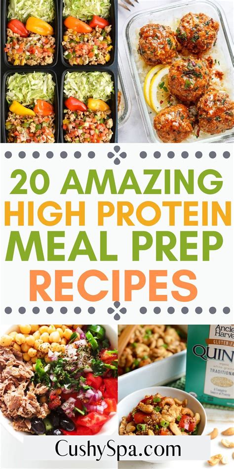 20 High Protein Meal Prep Ideas | Healthy high protein meals, High