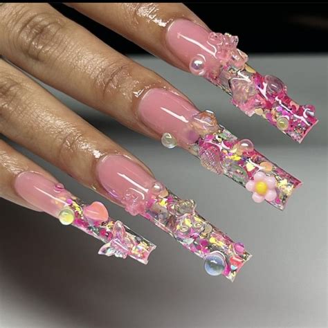 Pin by 𝓣𝓲𝓪𝓶𝓲𝓵𝓪𝓷𝓲 on Cute Nail in 2024 Unique acrylic nails Bling