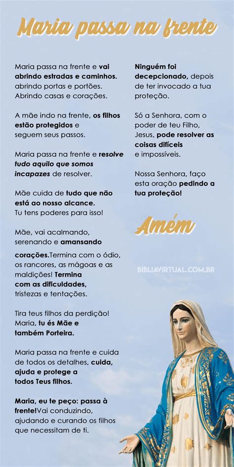 Ora O Maria Passa Na Frente Completa Completa Novena Ao Dia Em