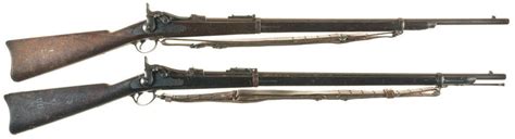 Two Us Springfield Trapdoor Rifles With Slings A Springfield Model