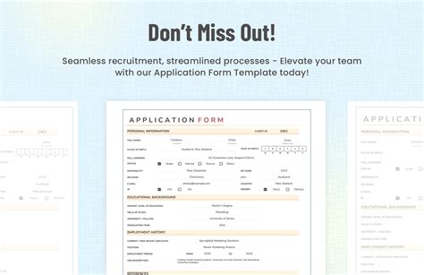 Application Form Template in Google Sheets, Excel - Download | Template.net