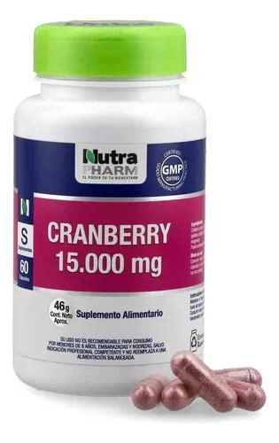 Cranberry 15 000mg Vitamina C 60 Cap Nutrapharm Agronewen Sabor Sin