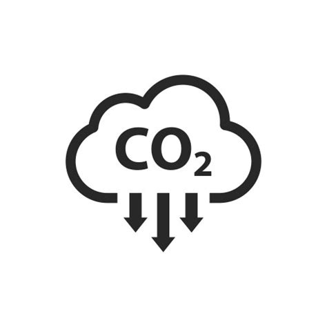 Co2 Emissions Icon And Carbon Gas Cloud Royalty Free Vector